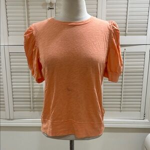 Bobi Orange Puff Sleeve Women's Top